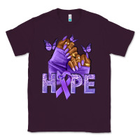 Plum hope lavender ribbon all cancers Classic Tee - NancyCooperArtShop