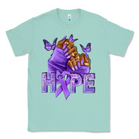 Seafoam hope lavender ribbon all cancers Classic Tee - NancyCooperArtShop