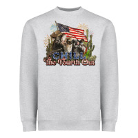 Heather Grey chill the fourth out cows 4th july america Heavyweight Sweatshirt - NancyCooperArtShop