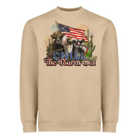 Mushroom chill the fourth out cows 4th july america Heavyweight Sweatshirt - NancyCooperArtShop