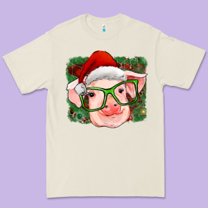Christmas Pig Premium Tee Designed By Ranaportraitstore