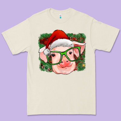 Christmas Pig Premium Tee Designed By Ranaportraitstore