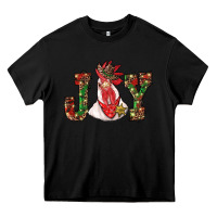 Black christmas joy with rooster Heavy Core Tee - RanaPortraitStore