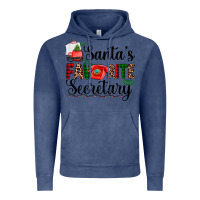 Vintage Denim santa's favorite secretary Vintage Hoodie - AdoDesignShop