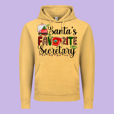 Santa's Favorite Secretary Vintage Hoodie Designed By Adodesignshop