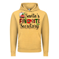 Vintage Mustard santa's favorite secretary Vintage Hoodie - AdoDesignShop