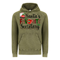 Vintage Olive santa's favorite secretary Vintage Hoodie - AdoDesignShop