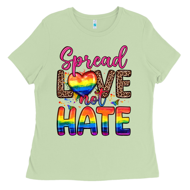 Spread Love Not Hate Ladies Tee by Zillion Design Studio | Teevron