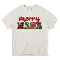 Cream Christmas merry mama Heavy Core Tee - BarkalooDesign