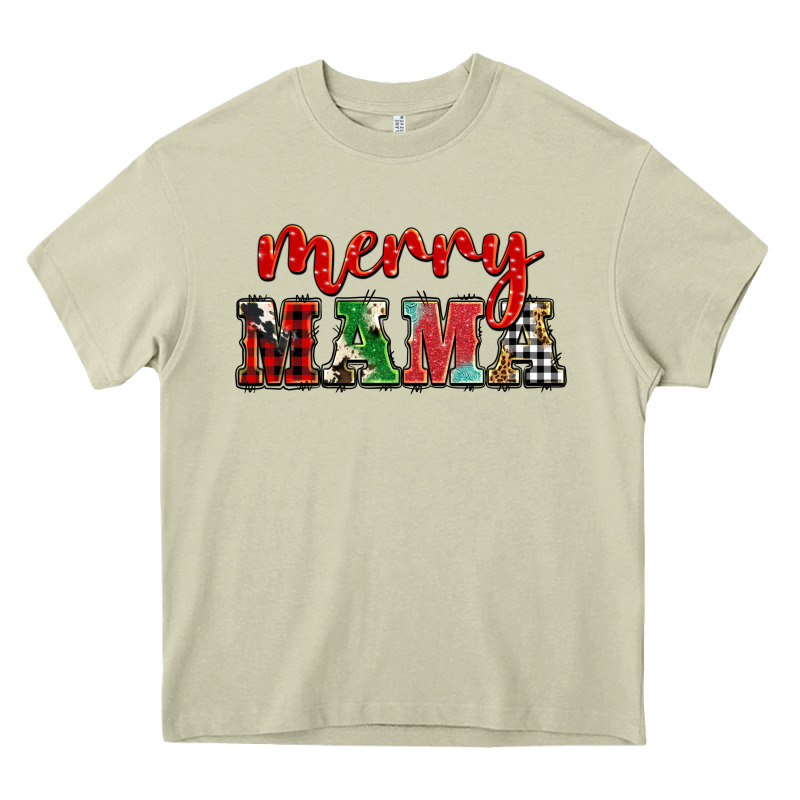 Christmas Merry Mama Heavy Core Tee by BarkalooDesign | Teevron