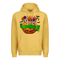 Antique Gold Personalized Boy Halloween Candy Premium Hoodie - texasbilliewilder