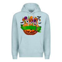 Blue Mist Personalized Boy Halloween Candy Premium Hoodie - texasbilliewilder