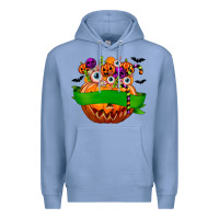 Colony Blue Personalized Boy Halloween Candy Premium Hoodie - texasbilliewilder