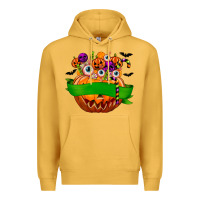 Mustard Personalized Boy Halloween Candy Premium Hoodie - texasbilliewilder