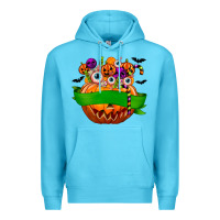Ocean Blue Personalized Boy Halloween Candy Premium Hoodie - texasbilliewilder