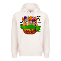 Pale Pink Personalized Boy Halloween Candy Premium Hoodie - texasbilliewilder
