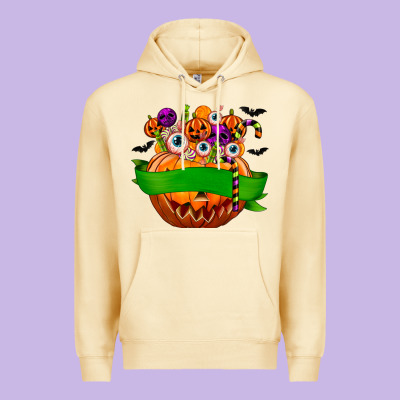 Personalized Boy Halloween Candy Premium Hoodie Designed By Texasbilliewilder