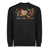 Black faith love freedom usa Heavyweight Sweatshirt - NancyCooperArtShop