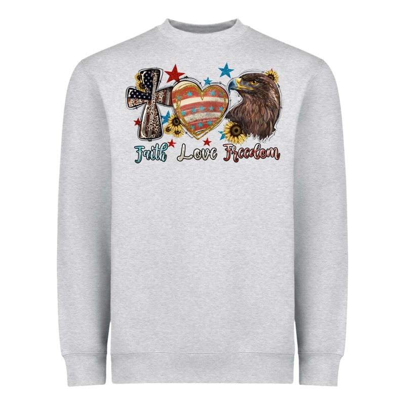 Faith Love Freedom Usa Heavyweight Sweatshirt by NancyCooperArtShop | Teevron