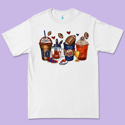 American Football Coffee Cups Premium Tee Designed By Zillion Design Studio