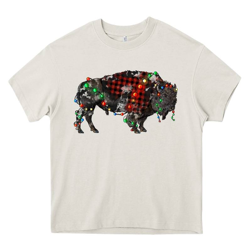 Christmas Bison Heavy Core Tee by RanaPortraitStore | Teevron