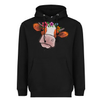 Black cow with flowers Heavyweight Hoodie - Bettercallsaul