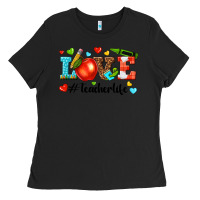 Black love teacher life Ladies Tee - texasbilliewilder