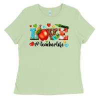 Matcha love teacher life Ladies Tee - texasbilliewilder