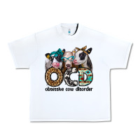White ocd obsessive cow disorder Urban Heavy Tee - Jasminsmagicworld