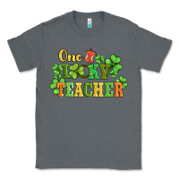 Charcoal Heather one lucky teacher Classic Tee - AdoDesignShop