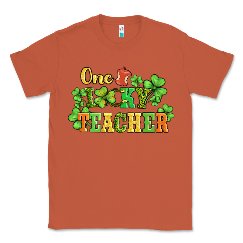One Lucky Teacher Classic Tee by AdoDesignShop | Teevron