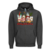 Charcoal Heather santa fuel merry christmas Zipper Hoodie - MaliasSmallBusiness