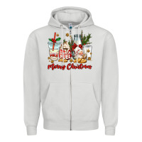 Dove Grey santa fuel merry christmas Zipper Hoodie - MaliasSmallBusiness
