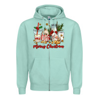 Seafoam santa fuel merry christmas Zipper Hoodie - MaliasSmallBusiness