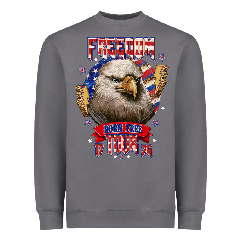 Freedom Born Free Tour 1776 Heavyweight Sweatshirt by NancyCooperArtShop | Teevron