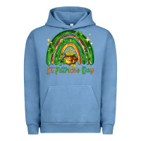 Pigment Pebble Blue St. Patrick's Day rainbow Urban Hoodie - HowdyJamesFarm