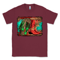 Burgundy country boots Christmas Classic Tee - Jasminsmagicworld