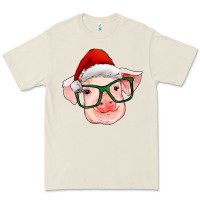 Christmas Pig With Santa Claus Hat Premium Tee | Teevron