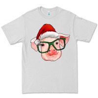 Dove Grey christmas pig with santa claus hat Premium Tee - RanaPortraitStore