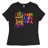 Black make life colorful Ladies Tee - texasbilliewilder