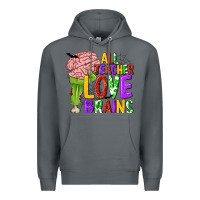 Rock All Teacher Love Brains Premium Hoodie - texasbilliewilder