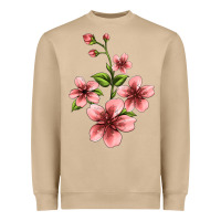 Mushroom pink flowers hibiscus Heavyweight Sweatshirt - Jasminsmagicworld