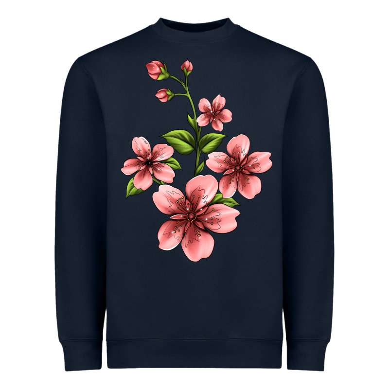 Pink Flowers Hibiscus Heavyweight Sweatshirt by Jasminsmagicworld | Teevron