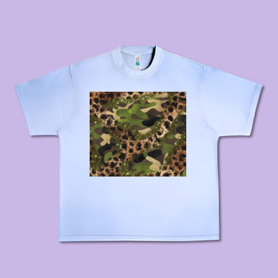 Camouflage  Leopard Urban Heavy Tee Designed By Barkaloodesign