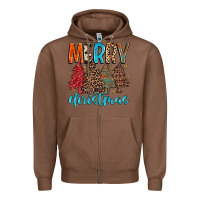 Chestnut merry christmas trees Zipper Hoodie - MaliasSmallBusiness