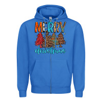 True Royal merry christmas trees Zipper Hoodie - MaliasSmallBusiness