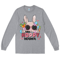 Heather Grey one hoppy mama Long Sleeve Tee - MaliasSmallBusiness