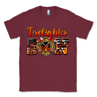 Burgundy American Flag Firefighter Son Classic Tee - LillyAllenDesigns