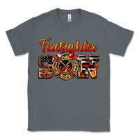 Charcoal Heather American Flag Firefighter Son Classic Tee - LillyAllenDesigns