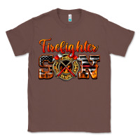 Chestnut American Flag Firefighter Son Classic Tee - LillyAllenDesigns
